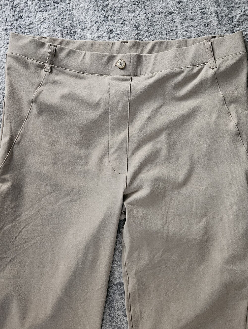 NWT - Yogipace Khaki Stretchy Yoga Pant Trousers, Size XL (Tall) - Picture 2 of 5